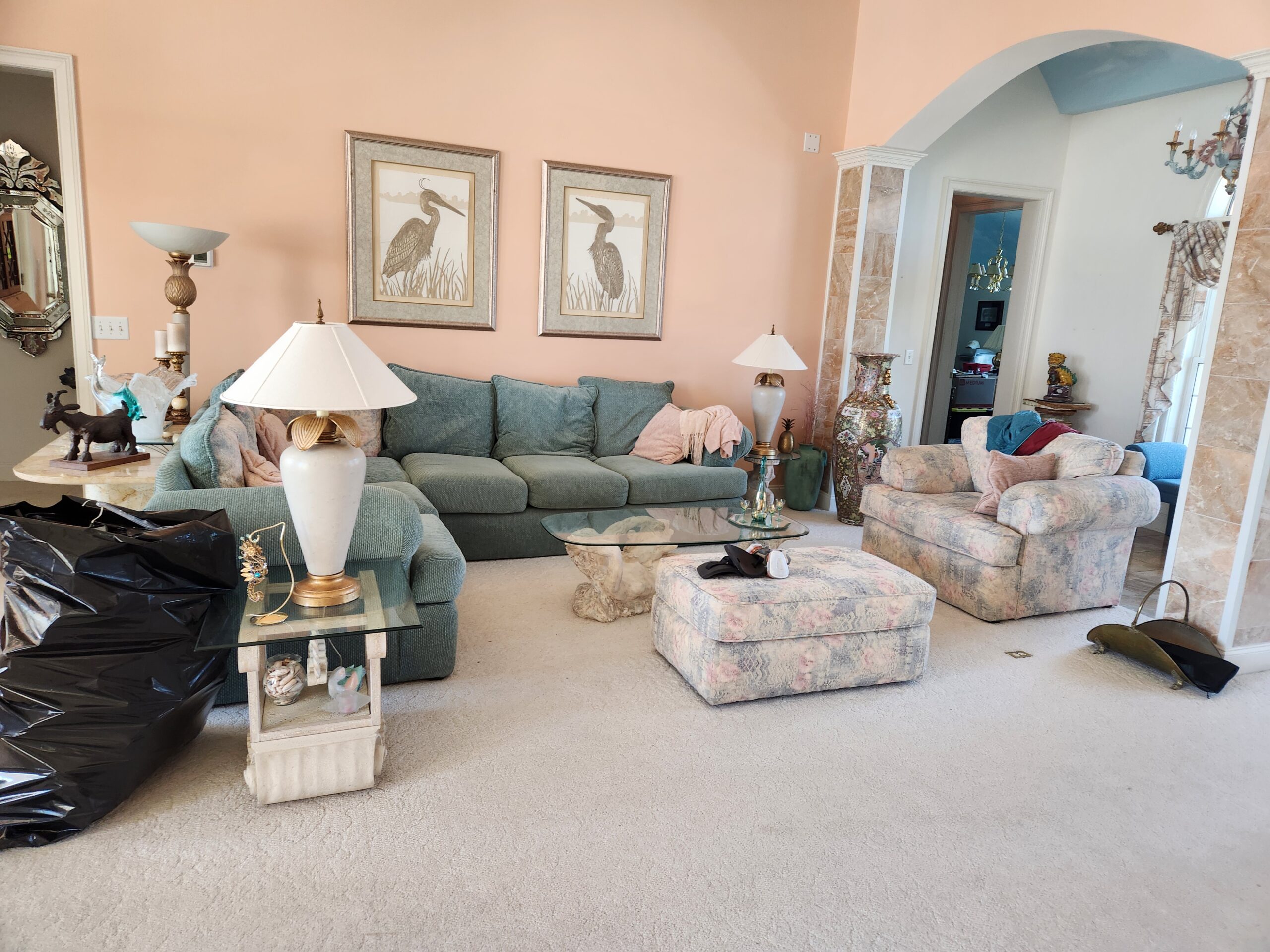 Living room furniture at Dunes Club Myrtle Beach auction